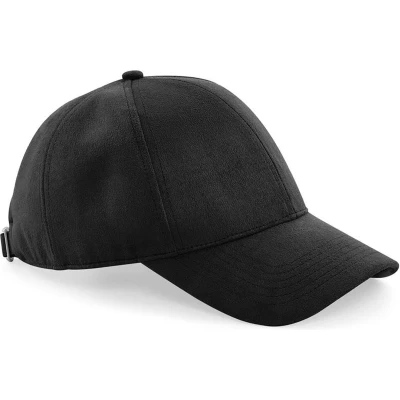 Afbeelding van Suede Panel Cap ‘Beechfield’ Zwart One Size