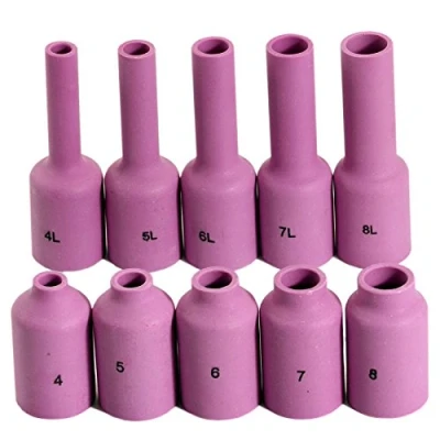Afbeelding van RIVERWELD TIG Lange Gas Lens Aluminium Cup Verschillende grootte Fit PTA DB SR WP17 18 26 Serie Lassen Fakkel 10 stks