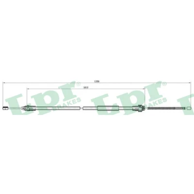 Afbeelding van LPR C0685B Handremkabel 1320, 1000mm Trommelrem