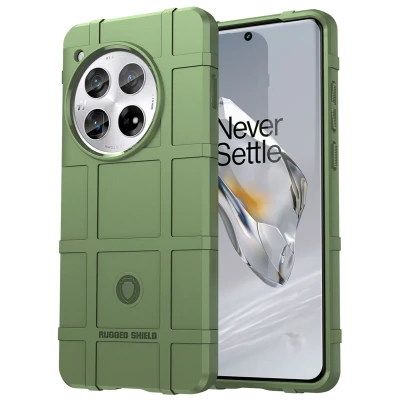 Afbeelding van OnePlus 12 Hoesje Siliconen en TPU (zacht) iMoshion Backcover/Softcase Donkergroen Telefoonhoesje Shockproof/Valbescherming