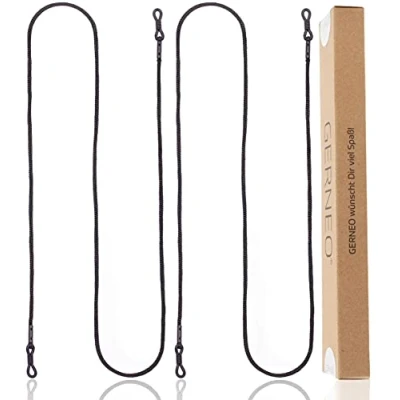 Afbeelding van GERNEO® Berlijn hoogwaardige brillenband van stof extra lang uniseks brillenkoord voor zonnebrillen &amp; leesbrillen diverse kleuren zwarte houder, Mythe zwart, Eén Maat