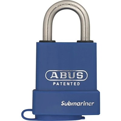 Afbeelding van ABUS Hangslot Submariner 83WPIB/53, weerbestendig, met roestvrij beugel van gehard staal, kunststof ommanteling, veiligheidsniveau 8, blauw
