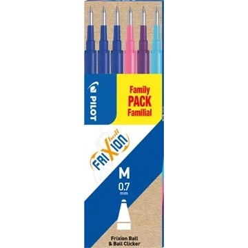 Afbeelding van Pilot Vulling Voor Frixion Ball En Clicker, Etui Met 6 Stuks In Fun Kleuren Rollervulling