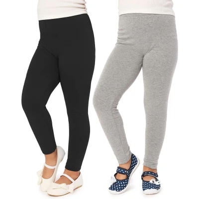 Afbeelding van Merry Style Meisjes Lang Leggings 2 Pack Sport Vrijetijdsbroek Viscose Sporbroek Yogabroek Zwart / Melange (2Pack) 146 MS MS10 130 LE 2P