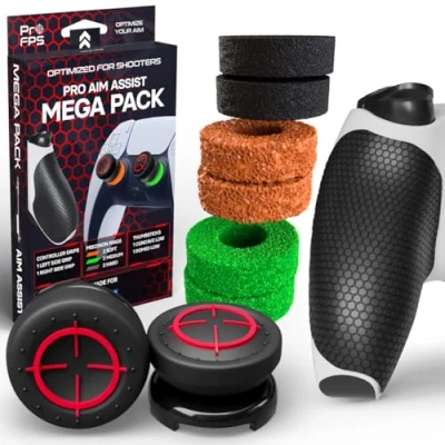 Afbeelding van ProFPS Mega Pack geschikt voor PlayStation 5 (PS5) eSports Game Accessoires Precision Rings + Performance Thumbsticks Mixed Controller Grips