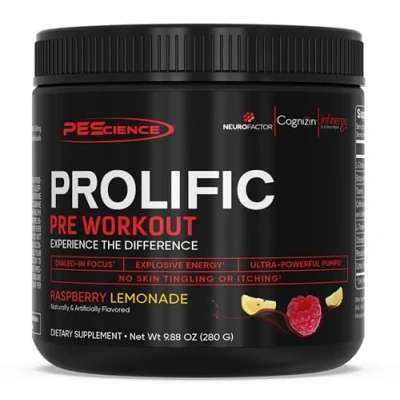 Afbeelding van PES PROLIFIC PRE WORKOUT RASPBERRY LEMONADE 40 DOSERINGEN