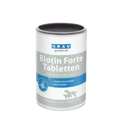 Afbeelding van GRAU het origineel Biotine Forte Tabletten, soepele vacht en sterke klauwen voor honden katten, 1 verpakking (1 x 400 stuks), aanvullend diervoeder