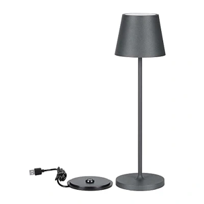 Afbeelding van V TAC VT 7522 G kabelloze oplaadbare tafellamp Grijs IP54 2W 200 Lumen 3000K