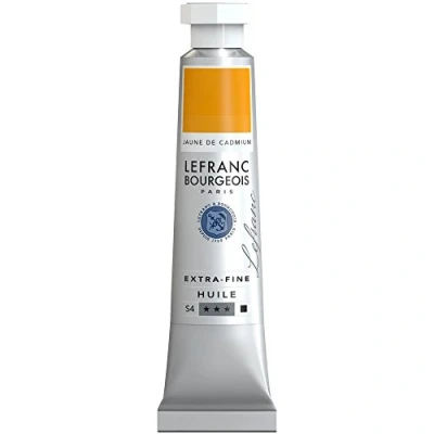 Afbeelding van Lefranc Bourgeois 404926 Extra fijne olieverf met hoogwaardige kunstenaarspigmenten, lichtecht, verouderingsbestendig 20ml Tube, Cadmium Yellow