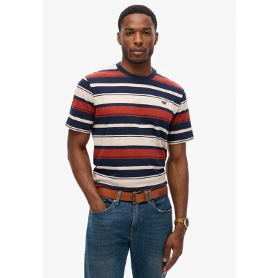 Afbeelding van Superdry stripe Tshirt print, Heren, Maat: XXL, Navy