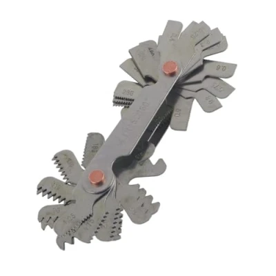 Afbeelding van Roestvrij stalen schroefdraadmeters schroef Pitch Gauge 60 en 55 Graden Draad Plug Gage Meetgereedschap Metric+Imperial (52st) (metrisch+Imperial (52st))