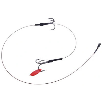 Afbeelding van Ultimate 7x7 Steelwire Deadbait Leader 40cm Hook size 4 Stinger