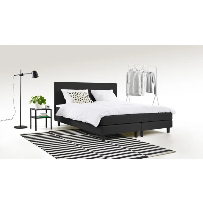 Afbeelding van Maxi Box Ambra vlak met gestoffeerd matras 160 x 200 cm dark grey