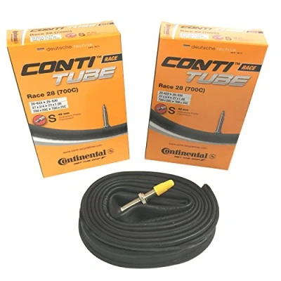 Afbeelding van Continental 2x Race 28 700 x 20 25c racefiets 42mm Presta binnenbanden (1 paar), zwart