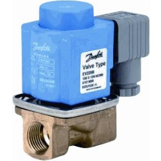 Afbeelding van Danfoss magneetafsluiter messing servo werkend 24v dc 2 nc nbr doorlaat 25mm binnendraad g 1 032u453402