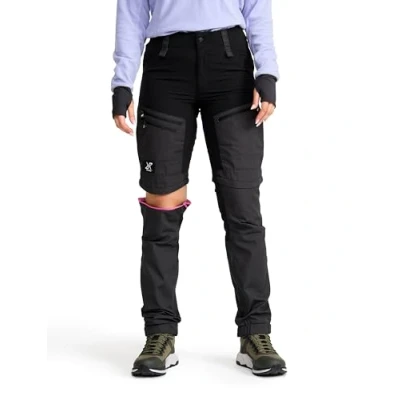 Afbeelding van RevolutionRace Dames RVRC GP Pro Zip Off Pants, duurzame, geventileerde en converteerbare broek voor alle buitenactiviteiten, Jet Black, XXL