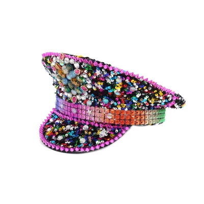 Afbeelding van Pet Kapitein Rainbow Luxe Met Steentjes en Pailletten