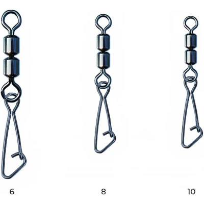 Afbeelding van Nytro NTR Double Feeder Swivel with Hooked Snap Maat : 8