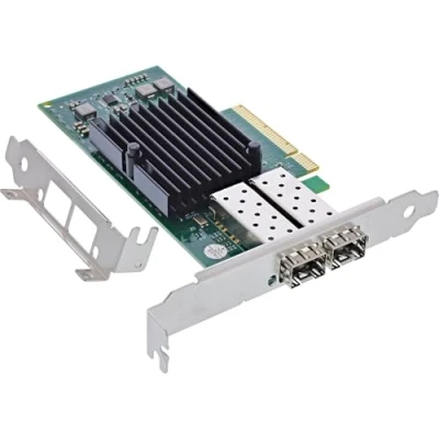 Afbeelding van InLine Dubbele 10 Gigabit netwerkkaart, 2x SFP+, PCIe x8, incl. laagprofiel slot bracket (PCI E x8), Netwerkkaarten