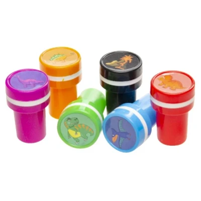 Afbeelding van Kinder traktatie uitdeelcadeau Stempels dino&#039;s (6 stuks)