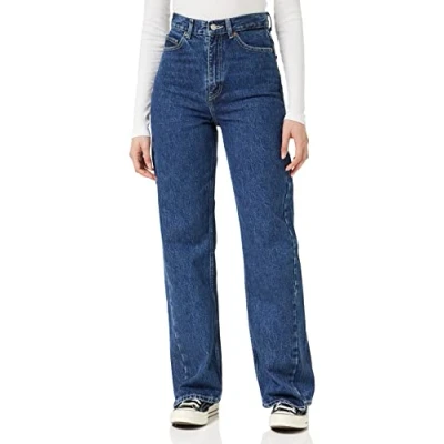 Afbeelding van Dr. Denim Vrouwen Echo Spiral Cut Jeans, Boulder Dark Retro, 27/30, Donker 27W / 30L