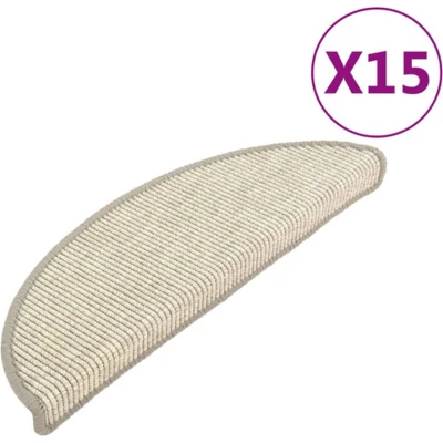 Afbeelding van vidaXL Trapmatten zelfklevend 15 st 56x17x3 cm zilverkleurig