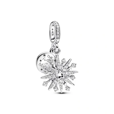 Afbeelding van Pandora 793512C01 Firework Sterling Double Dangle Bedel inStock horloge Zilverkleur