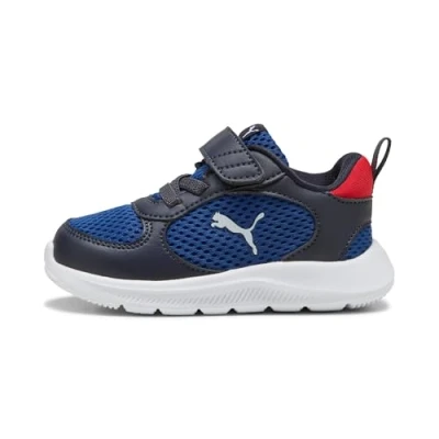Afbeelding van Puma FUN Racer 2 Unisex Hardloopschoenen voor op de weg kinderen, Maat: 23, New navy/white/clyde royal Imitatieleer/ textiel