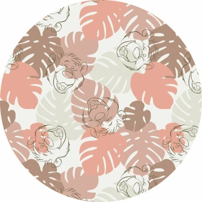 Afbeelding van Komar Wandfolie Jungle Joy 125 x cm (breedte hoogte), rond en zelfklevend (1 stuk)