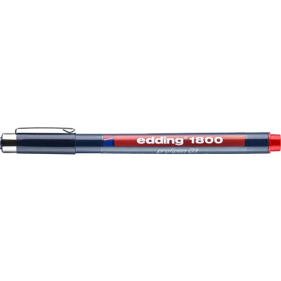 Afbeelding van edding 1800 profipen 0.1 rood 1ST 0,25 mm / 4 180001002