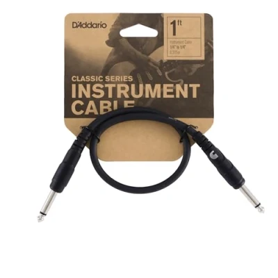 Afbeelding van D&#039;Addario Gitaarkabel Gitaarverbindingskabel Instrumentenkabel Classic Series 1/4 Pulg Macho en 0.3048 teller 3 Pack