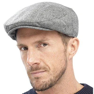 Afbeelding van Tom Franks Traditionele platte herenpet, grijs, L/XL