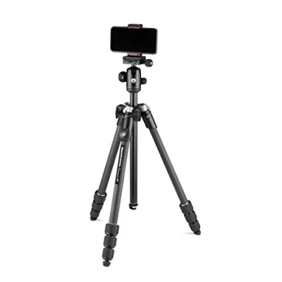 Afbeelding van Manfrotto Element MII, carbon reisstatief met balhoofd en Bluetooth, compatibel smartphones compactcamera&#039;s, CSC, DSLR, fotografie accessoires, contentcreatie, vlog