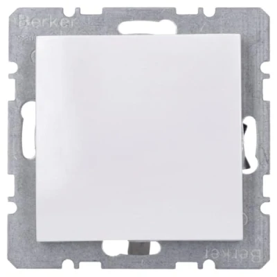 Afbeelding van BERKER stopcontact SCHUKO 47438989 polarwit glanzend, 6710098989 Blindverschluss+ Z Stück S.1/B.3/B.7