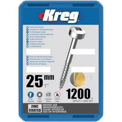 Afbeelding van 1200 schroeven Kreg 25 mm SPS F1 INT