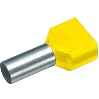 Afbeelding van CIMCO Twin Adereindhuls Geïsoleerd 2 x 6,0mm2 / 14mm geel 100 Stuks