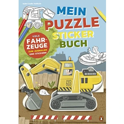 Afbeelding van Penguin Random House Mijn kleurrijke puzzelstickerplezier Voertuigen (16 onderdelen)