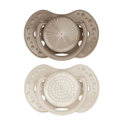 Afbeelding van Difrax Fopspeen Dynamic 0 3 Mnd Harmony Creme/Light Brown