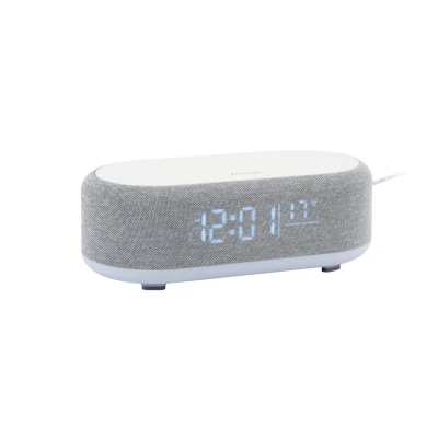 Afbeelding van Karlsson Wekker Vogue Met Telefoonoplader En Blue Tooth Speaker Muis Grijs 19,8x9,8x7cm Nice thingZ alarmklok