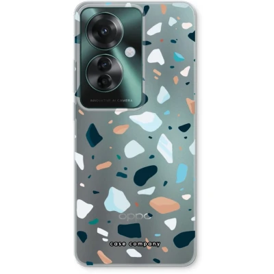 Afbeelding van Case Company® hoesje geschikt voor Oppo Reno 11 F Terrazzo N13 Soft Cover Telefoonhoesje Bescherming aan alle Kanten en Schermrand