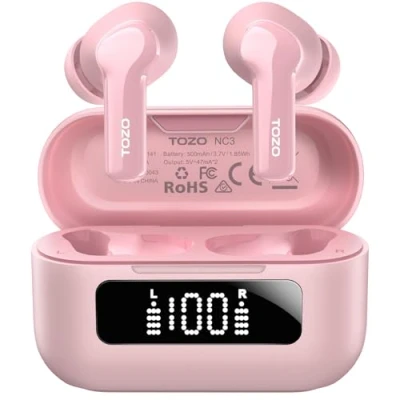 Afbeelding van TOZO Hybride actieve ruisonderdrukking draadloze oordopjes, 6 microfoons Smart Noise Cancelling 55H speeltijd, 32 vooraf ingestelde EQ&#039;s via APP, Bluetooth 5.3 ENC AI Call, IPX8 waterdichte