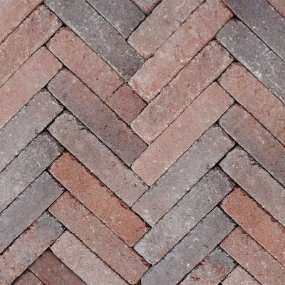 Afbeelding van Gardenlux Retrostones Plus Waalformaat 20x5x6,4 Cm Rood/Bruin Authentieke uitstraling