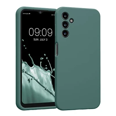 Afbeelding van kwmobile telefoonhoesje geschikt voor Samsung Galaxy A14 5G TPU backcover met siliconen coating Smartphone case in Arctische nacht
