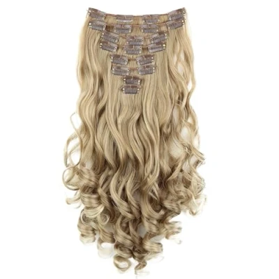 Afbeelding van CAISHA XL 45cm 7 Delige Set CLIP IN EXTENSIONS Haarextensies Haarstukje Golvend Blond Mix CE4 1