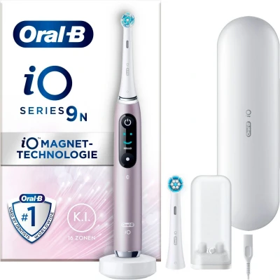 Afbeelding van Oral B Elektrische tandenborstel IO 9 met magneet technologie, 7 poetsmodi, kleurendisplay &amp; reisetui voor de lader