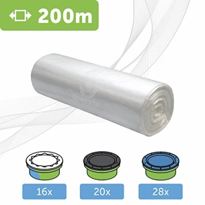 Afbeelding van Eco navulfolie voor luiertwister, luieremmer, compatibel met Tommee Tippee TEC, Simplee, Twist &amp; Click, navulcassettes, geurbarrière, eenvoudig te bedienen, 200 m