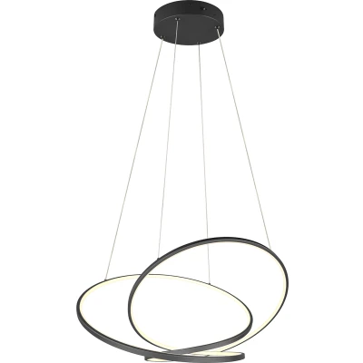 Afbeelding van Trio Vide hanglamp Darvin zwart 75cm 349119132