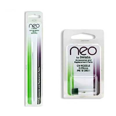 Afbeelding van AEROGRAFANDO Reservenaald 0,35 mm voor Iwata Neo HP CN Airbrush met mondstuk, origineel reserveonderdeel mm,