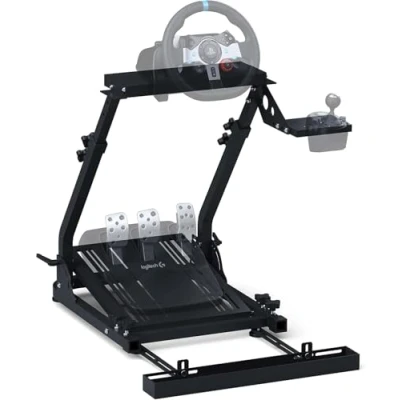 Afbeelding van GT Omega stuurwielstandaard voor Logitech G923 G29 G920 Thrustmaster T500 T300 TX &amp; TH8A Shifter Mount V2 PS4 Xbox Fanatec Clubsport kantelbaar design ultieme sim racing ervaring