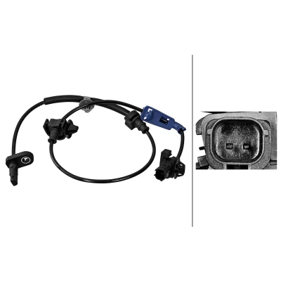 Afbeelding van HELLA 6PU 358 217 101 ABS Sensor Met houder Geluidsensor 2 polig 696mm